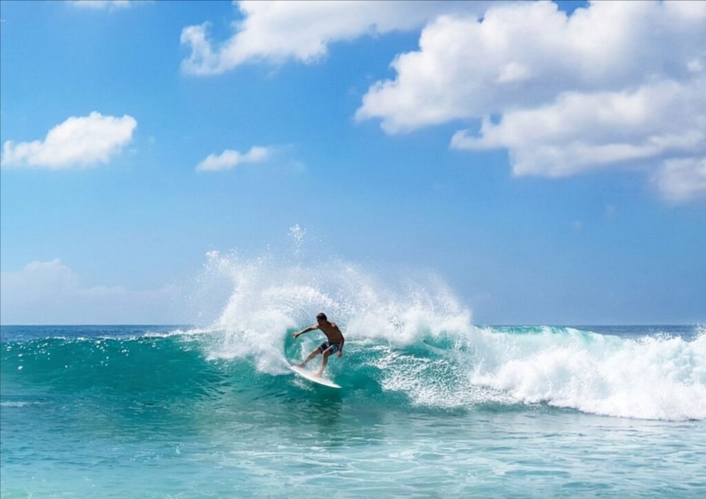 surfing di pantai lancing