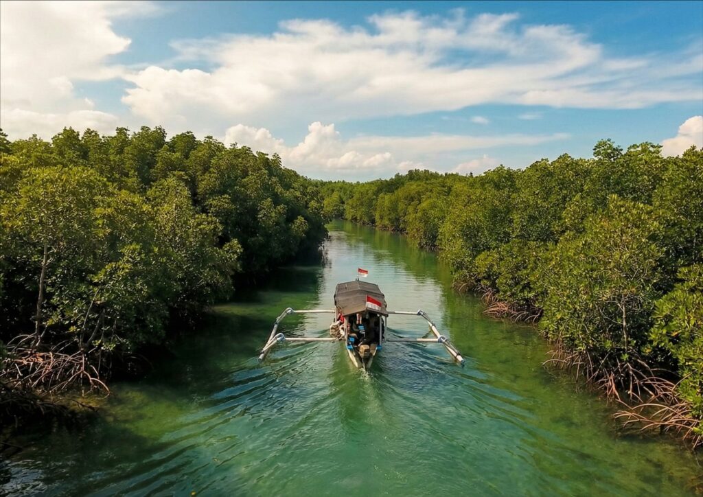 menyusuri hutan mangrove gili sulat lombok timur