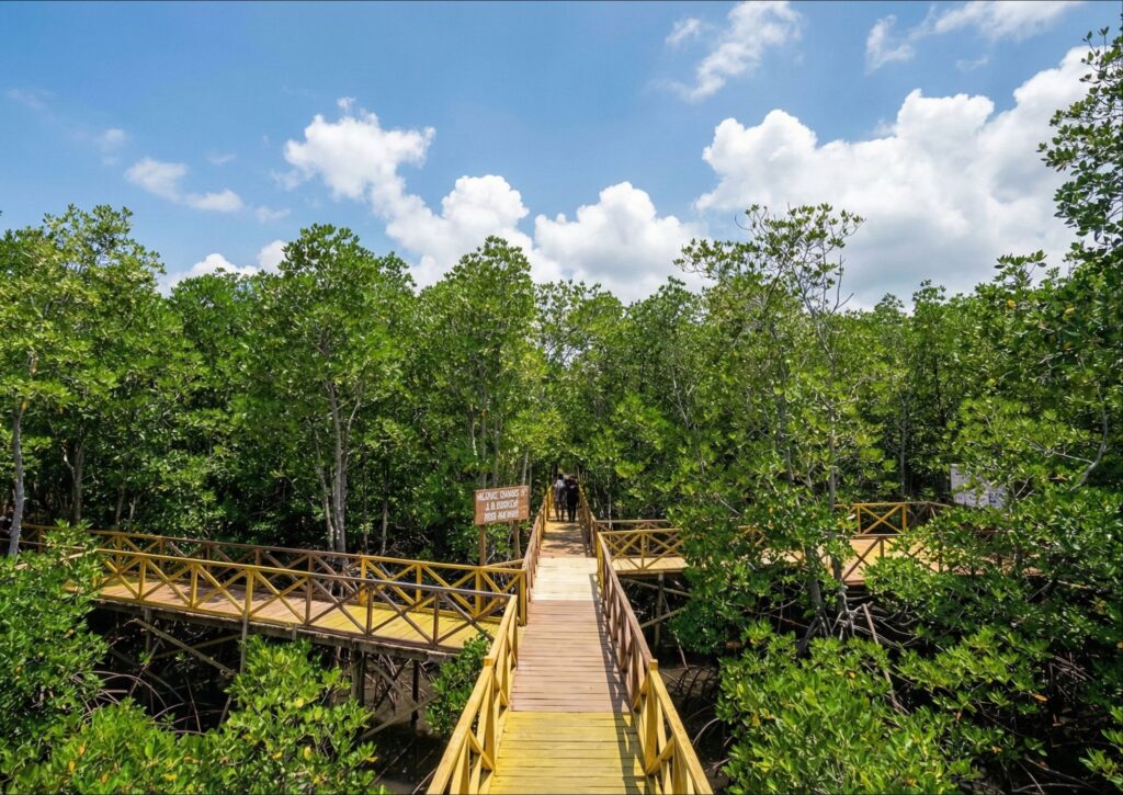 hutan mangrove pantai cemara lembar