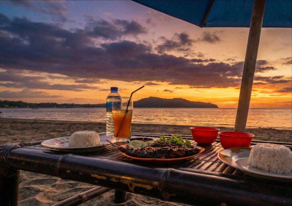 kuliner pantai cemara lembar