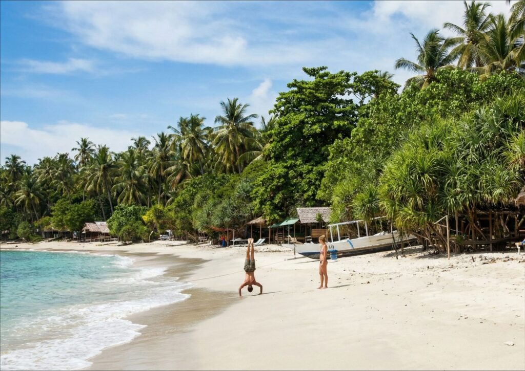 aktifitas di pantai pandanan