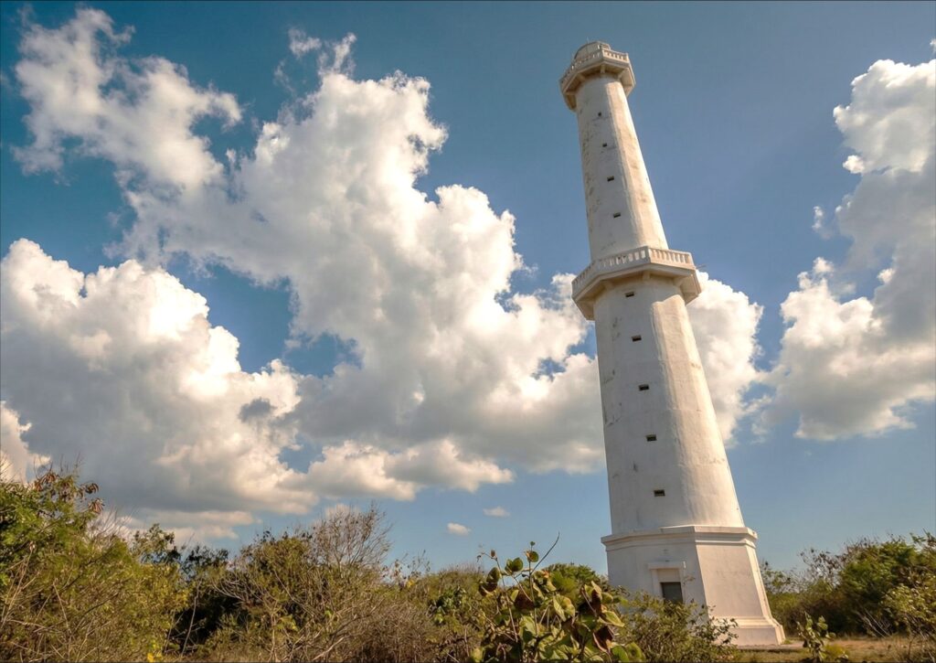 menara mercusuar pantai tanjung ringgit lombok timur