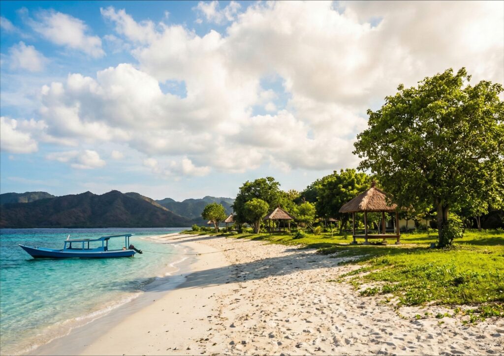 Bungalow pinggir pantai Gili Layar.