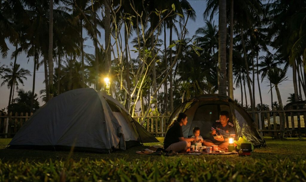 Camping bersama keluarga di Legend Lake Camp & Warung