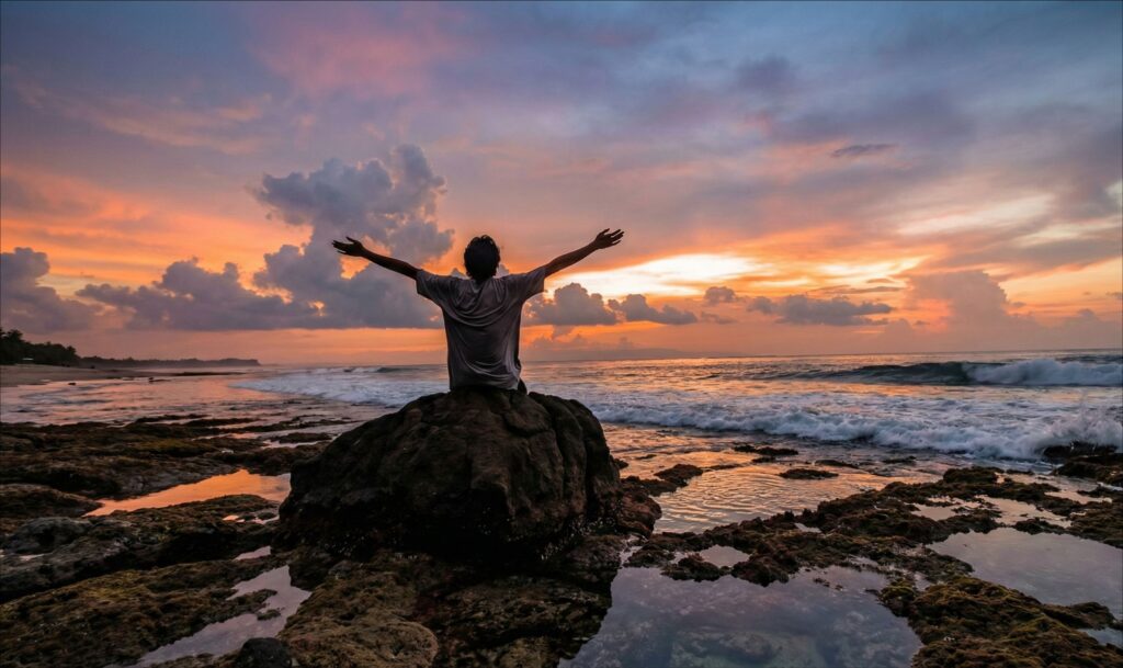 sunset desert point lombok